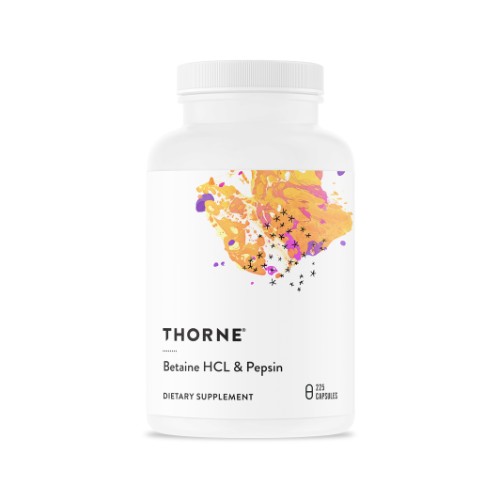Thorne Betaine Hcl & Pepsin x 225 Capsules